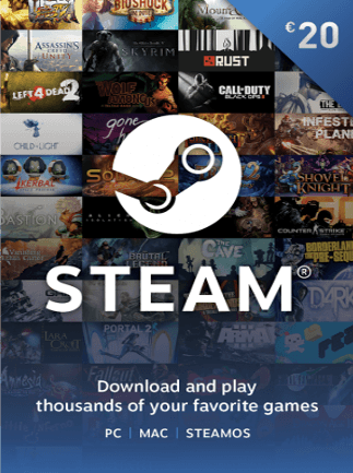 Steam Gift Card 20 EUR - Steam Key - Europe