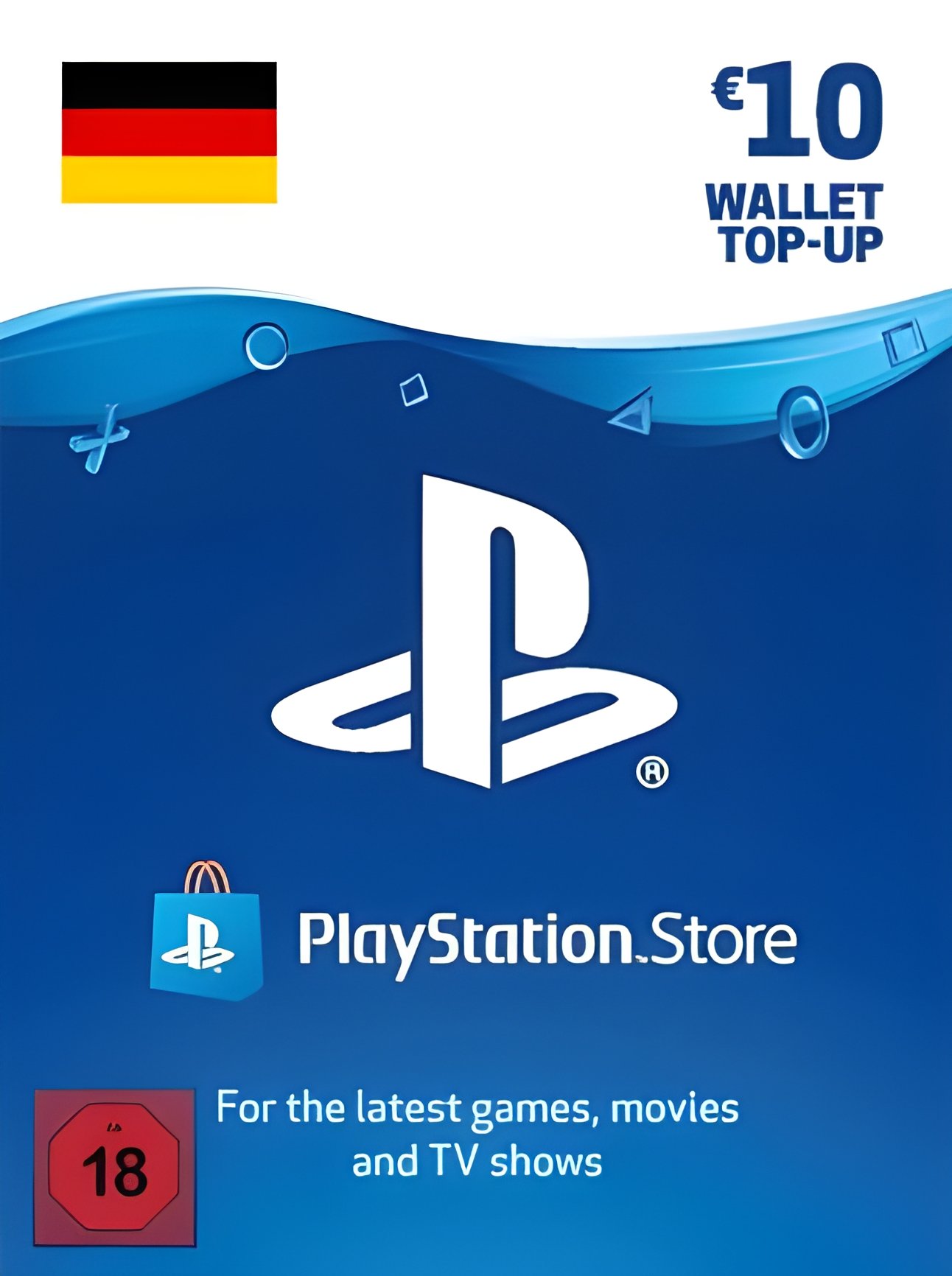 Carte cadeau PlayStation Network 10 EUR — PSN Allemagne