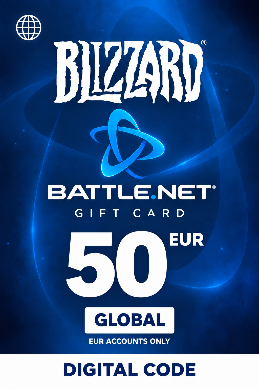 Carte cadeau Blizzard 50 EUR — code Battle.net — GLOBAL
