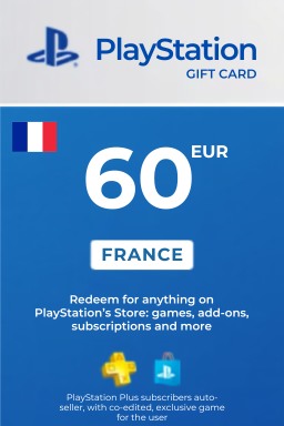 Carte cadeau PlayStation Network 60 EUR — code PSN — France
