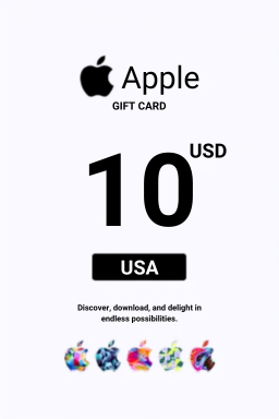Carte cadeau Apple iTunes 10 USD — code iTunes — États-Unis