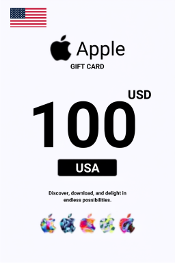 Carte cadeau Apple iTunes 100 USD — code iTunes — États-Unis