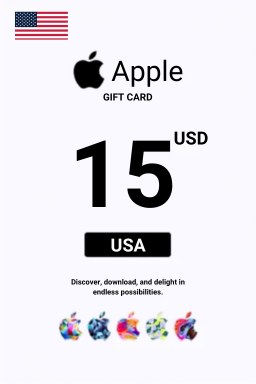 Carte cadeau Apple iTunes 15 USD — code iTunes — États-Unis