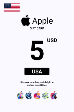 Carte cadeau Apple iTunes 5 USD — code iTunes — États-Unis