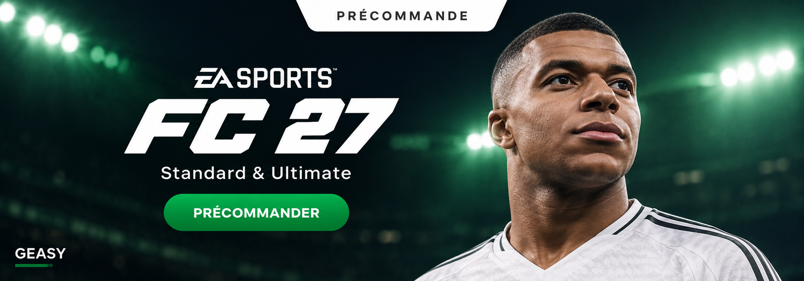 Précommander EA Sports FC 27 Standard — bannière avec Kylian Mbappé