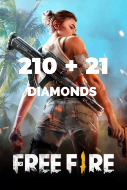 Garena Free Fire 210 + 21 diamants — code — GLOBAL