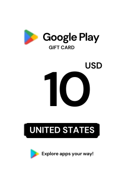 Carte cadeau Google Play 10 USD — code Google Play — États-Unis