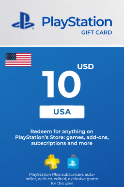 Carte cadeau PlayStation Network 10 USD — PSN États-Unis