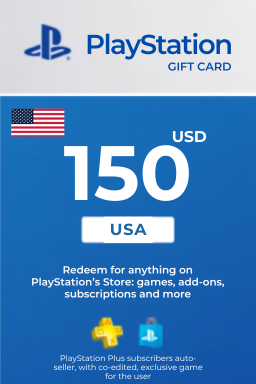 Carte cadeau PlayStation Network 150 USD — code PSN — États-Unis