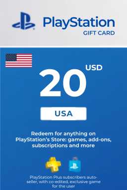 Carte cadeau PlayStation Network 20 USD — PSN États-Unis