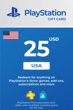 Carte cadeau PlayStation Network 25 USD — PSN États-Unis