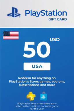 Carte cadeau PlayStation Network 50 USD — PSN États-Unis