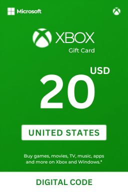 Carte cadeau Xbox Live 20 USD — code Xbox Live — États-Unis