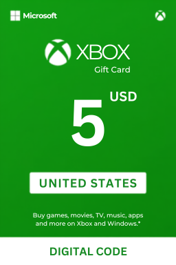 Carte cadeau Xbox Live 5 USD — États-Unis